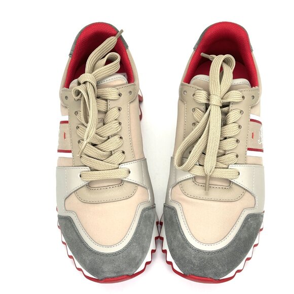 Christian Louboutin NASTROSHARK DONNA Leather Suede Nylon Sneakers Shoes - Picture 8 of 15